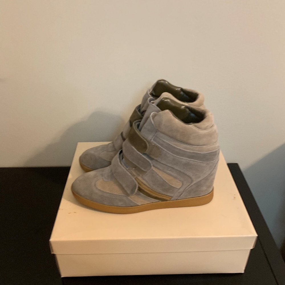 Suede Wedge Sneaker